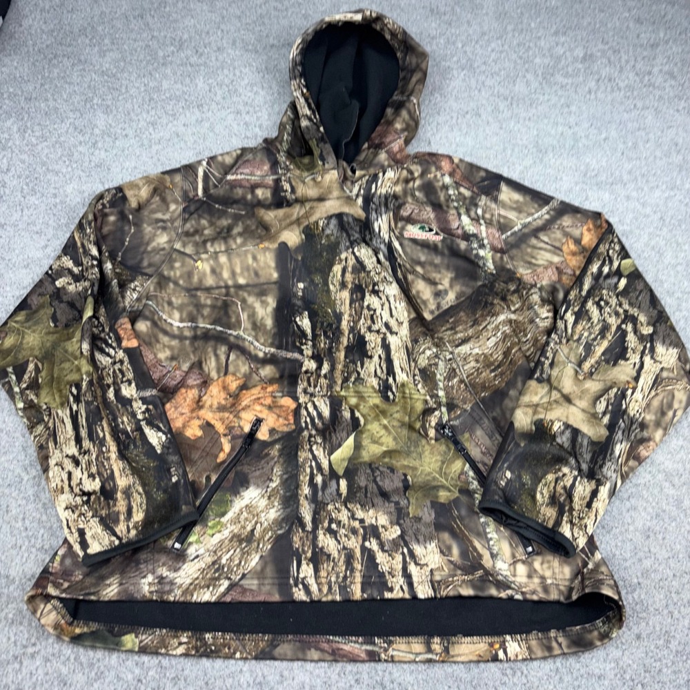 Mossy Oak Camo Hoodie Mens XL Brown Break-Up Country Hunting Pullover Outdoor